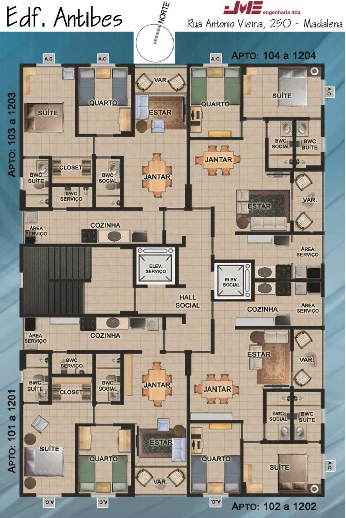 Edifício Antibes - planta humanizada